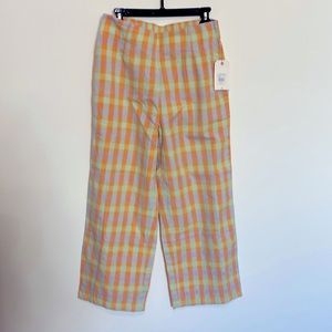 NWT Billabong wide leg cotton blend beach pants M/10 pastel colors
